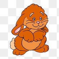 Rabbit png illustration, transparent background. Free public domain CC0 image.