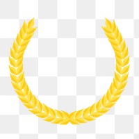 Laurel wreath png illustration, transparent background. Free public domain CC0 image.