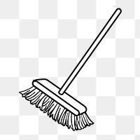Floor brush png illustration, transparent background. Free public domain CC0 image.