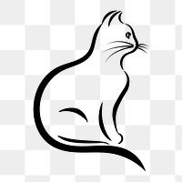 Cat png illustration, transparent background. Free public domain CC0 image.