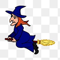 Witch png illustration, transparent background. Free public domain CC0 image.