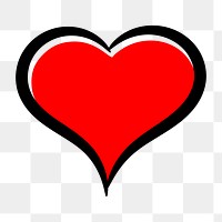 Heart png illustration, transparent background. Free public domain CC0 image.