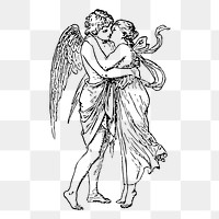 Love angels png illustration, transparent background. Free public domain CC0 image.