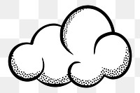 Cloud png illustration, transparent background. Free public domain CC0 image.