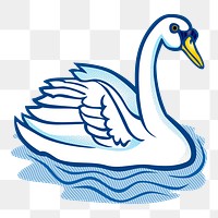 Swan png illustration, transparent background. Free public domain CC0 image.