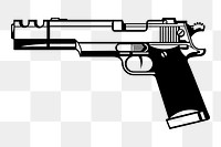 Gun png illustration, transparent background. Free public domain CC0 image.