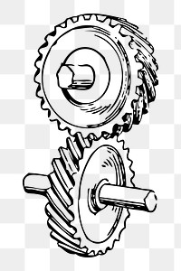 Gear cog png  illustration, transparent background. Free public domain CC0 image.