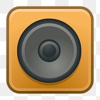 Audio icon png illustration, transparent background. Free public domain CC0 image.