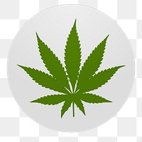 Marijuana icon png illustration, transparent background. Free public domain CC0 image.