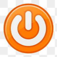 Power icon png illustration, transparent background. Free public domain CC0 image.