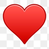 Red heart png illustration, transparent background. Free public domain CC0 image.