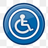 Disability icon png illustration, transparent background. Free public domain CC0 image.