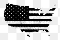 U.S. flag png illustration, transparent background. Free public domain CC0 image.