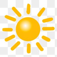 Sun png illustration, transparent background. Free public domain CC0 image.