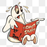 Cartoon ghost png illustration, transparent background. Free public domain CC0 image.