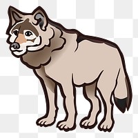 Wolf png illustration, transparent background. Free public domain CC0 image.