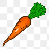 Carrot png illustration, transparent background. Free public domain CC0 image.