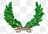 Laurel wreath png illustration, transparent background. Free public domain CC0 image.