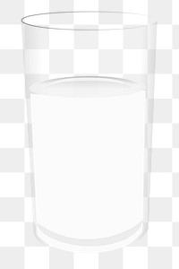 Milk glass png illustration, transparent background. Free public domain CC0 image.