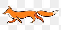 Fox png illustration, transparent background. Free public domain CC0 image.
