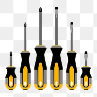 Screwdriver png illustration, transparent background. Free public domain CC0 image.