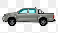 Pickup truck png illustration, transparent background. Free public domain CC0 image.