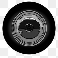 Car wheel png illustration, transparent background. Free public domain CC0 image.