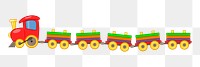 Cartoon train png illustration, transparent background. Free public domain CC0 image.