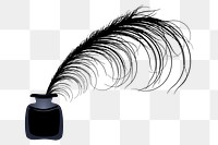 Ink quill png illustration, transparent background. Free public domain CC0 image.