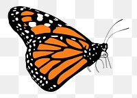 Butterfly png illustration, transparent background. Free public domain CC0 image.