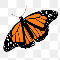 Butterfly png illustration, transparent background. Free public domain CC0 image.