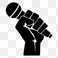 Microphone png illustration, transparent background. Free public domain CC0 image.