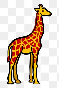 Giraffe png illustration, transparent background. Free public domain CC0 image.