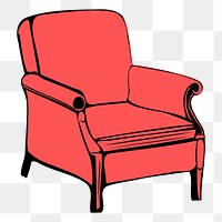 Couch png illustration, transparent background. Free public domain CC0 image.