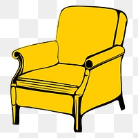 Couch png illustration, transparent background. Free public domain CC0 image.