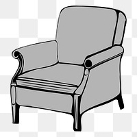 Couch png illustration, transparent background. Free public domain CC0 image.