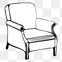 Couch png illustration, transparent background. Free public domain CC0 image.