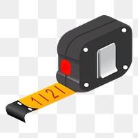 Measuring tape png illustration, transparent background. Free public domain CC0 image.