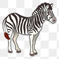 Zebra png illustration, transparent background. Free public domain CC0 image.