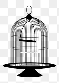 Bird cage png illustration, transparent background. Free public domain CC0 image.