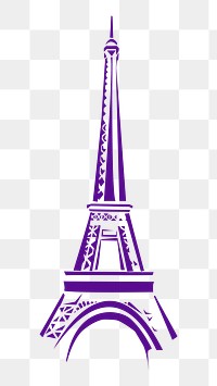 Eiffel tower png illustration, transparent background. Free public domain CC0 image.