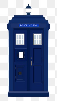 Police box png illustration, transparent background. Free public domain CC0 image.