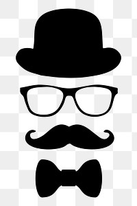 Hipster png illustration, transparent background. Free public domain CC0 image.