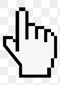 Hand cursor png illustration, transparent background. Free public domain CC0 image.