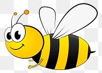 Bee png illustration, transparent background. Free public domain CC0 image.