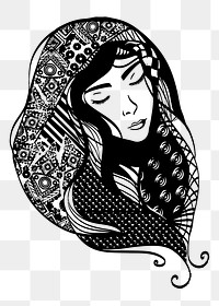 Woman png illustration, transparent background. Free public domain CC0 image.