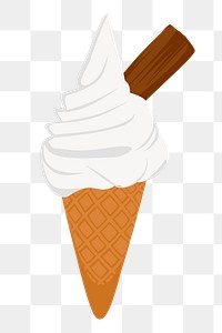 Soft serve png illustration, transparent background. Free public domain CC0 image.