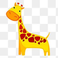 Giraffe png illustration, transparent background. Free public domain CC0 image.