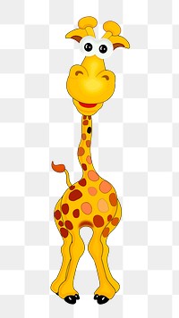 Giraffe png illustration, transparent background. Free public domain CC0 image.