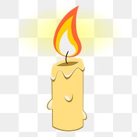 Candle light png illustration, transparent background. Free public domain CC0 image.